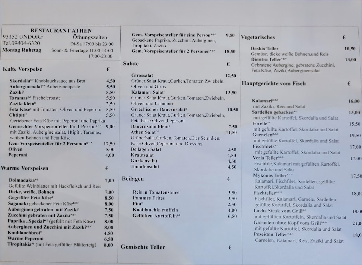 Menu Restaurant Athen-1
